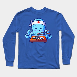 Octo Loves Sushi Long Sleeve T-Shirt